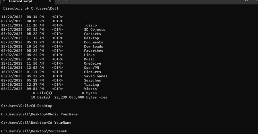 Creating Files Using Windows DOS Commands